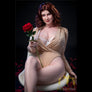 Carmel realistic sex doll from MyRealDolls with detailed facial features and realistic body, shown in a lifelike pose.