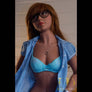 MyRealDolls Aley Slender Waist sex doll with realistic facial features, long hair, and a slender body pose.