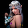 Realistic Amanda Elf Princess sex doll by MyRealDolls featuring detailed facial features and elf-inspired costume.