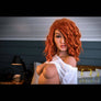 Red-haired Andrea sex doll by MyRealDolls, featuring realistic facial features, detailed body, and lifelike appearance.