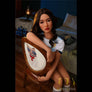 MyRealDolls Betty Hot Brunette sex doll with realistic facial features, long brunette hair, and detailed body.