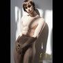 MyRealDolls Conan male sex doll with realistic facial features and muscular build, detailed torso, and lifelike skin texture.