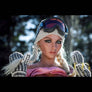 Realistic Denise sex doll by MyRealDolls featuring detailed facial features, long blonde hair, and a lifelike body.