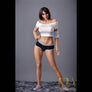 Elina Sporty Sex Doll by MyRealDolls featuring realistic face, athletic body, and detailed clothing for lifelike appearance.