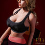 MyRealDolls Ella Sporty Sex Doll with realistic facial features, blonde hair, and athletic physique, dressed in casual clothing.