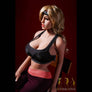 Realistic Ella Sporty sex doll by MyRealDolls featuring detailed facial features, blonde hair, and athletic body.