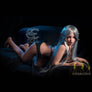 Realistic Elsa Elf Witch sex doll from MyRealDolls featuring detailed facial features, elf ears, and a fantasy-inspired costume.