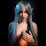 Realistic Elsa Elf Witch sex doll by MyRealDolls featuring detailed facial features, elf ears, and a fantasy-inspired costume.