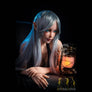 Elsa Elf Witch sex doll by MyRealDolls featuring detailed elf costume and realistic facial features on a life-sized doll.