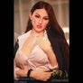 MyRealDolls Emily real sex doll with realistic facial features, long brown hair, and detailed body, designed for adult use.