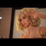 Realistic MyRealDolls Frances sex doll with detailed facial features, blonde hair, and lifelike body in a pose.