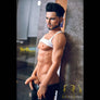 Realistic Jared male sex doll from MyRealDolls, featuring detailed facial features and torso, designed for adult intimacy.