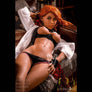 Red-haired Palmer sex doll from MyRealDolls with realistic facial features and detailed body, designed for adult use.