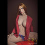 Detailed image of Rosie Red-Head Sex Doll by MyRealDolls, showcasing realistic facial features and red hair.