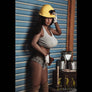 Realistic Sam Tanned Sex Doll from MyRealDolls featuring detailed facial features and a lifelike body pose.