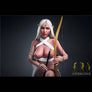 Realistic Scarlet Elf Archer sex doll by MyRealDolls featuring detailed facial features, elf ears, and a fantasy-inspired costume.