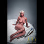Scarlet Elf Archer sex doll by MyRealDolls featuring realistic facial details, elf-inspired costume, and detailed body features.