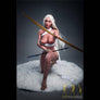 Realistic Scarlet Elf Archer sex doll by MyRealDolls featuring detailed facial features, elf ears, and an archer outfit.