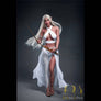 MyRealDolls Scarlet Elf Archer sex doll with detailed facial features, elf ears, and realistic body in a lifelike pose.