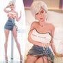 Violette tall-busty sex doll by MyRealDolls with realistic facial features, long hair, and lifelike body details.