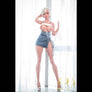 Violette tall-busty Sex Doll by MyRealDolls featuring detailed facial features and realistic body, full-length view.