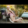 Realistic summer-themed sex doll by MyRealDolls featuring detailed facial features and lifelike body with realistic skin texture.